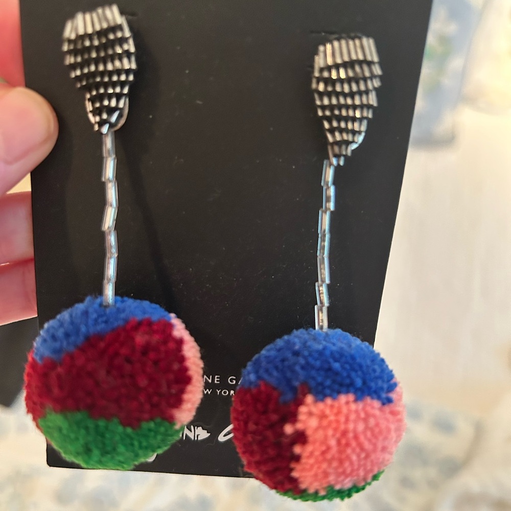 Mignonne Gavigan Colorful Pom Pom Earrings